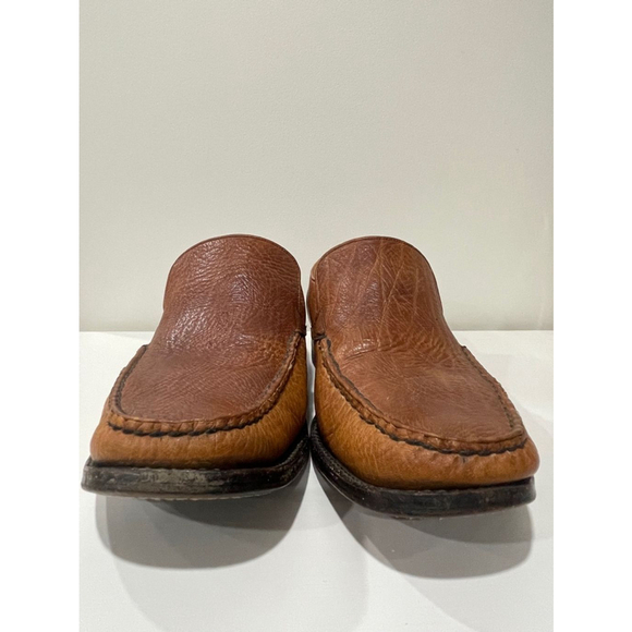 Dack’s Vintage Brown Leather Slip-On Loafers Hand Sewn 6H (fit like 7 wide) - Picture 3 of 16